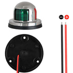 12V LED Bow Navigation Lights 2 in 1 Stainless Steel Marine Yacht Pontoon
