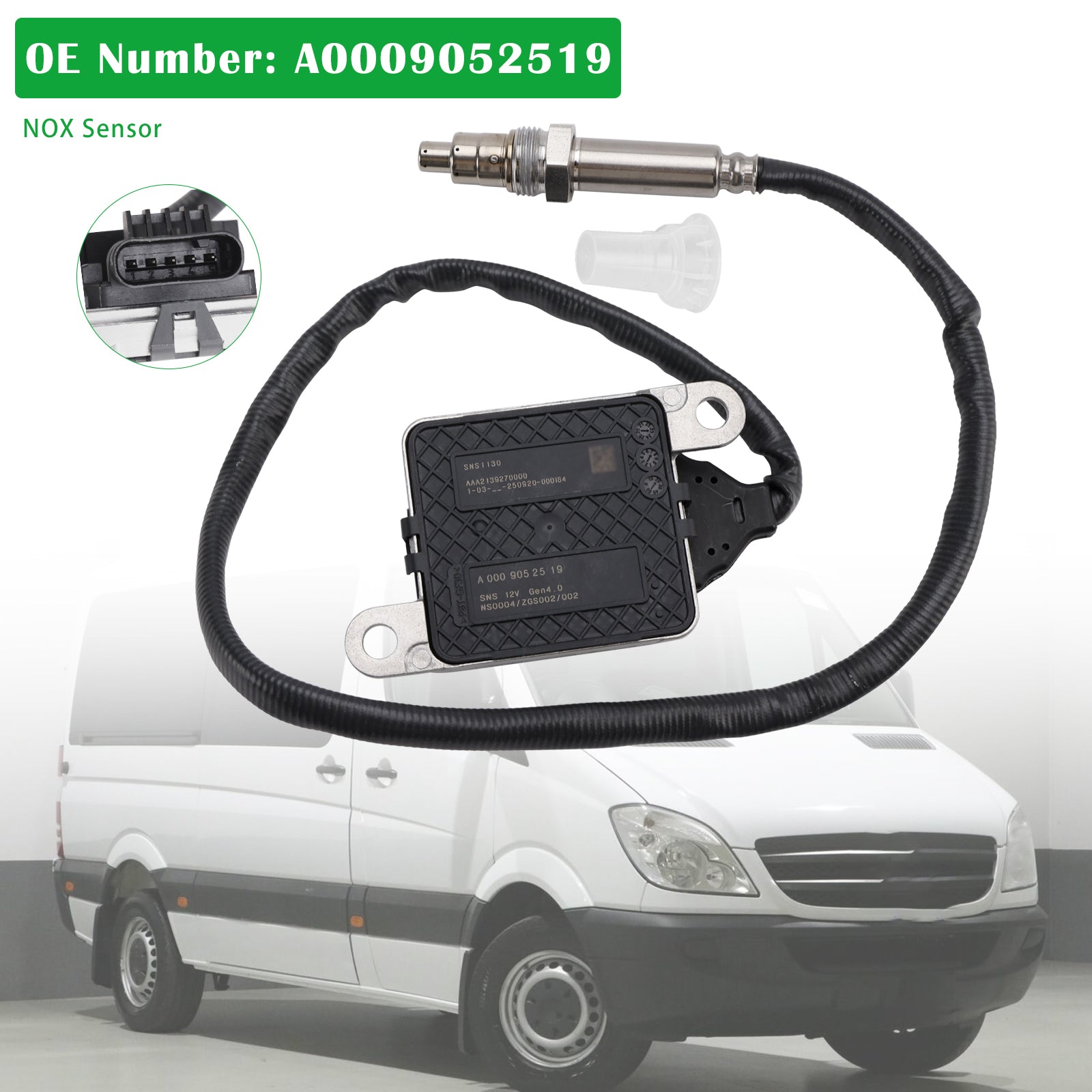 06.2006-12.2018 MERCEDES-BENZ Sprinter 3-T Flatbed/Chassis (W906) NOX Sensor Oxygen Sensor A0009052519