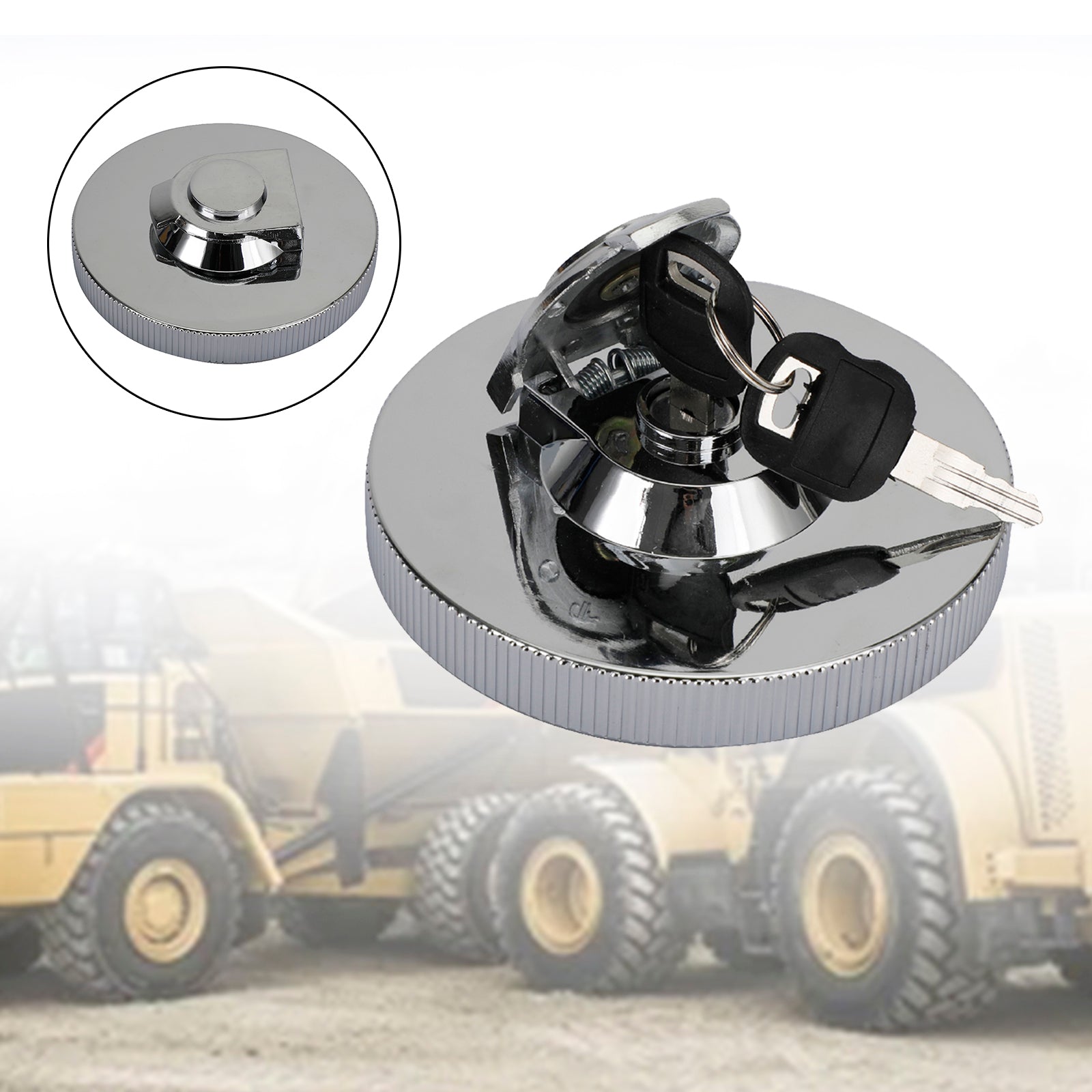 Caterpillar Excavator Locking Fuel Cap 086-1781 099-8548 With 2 Keys