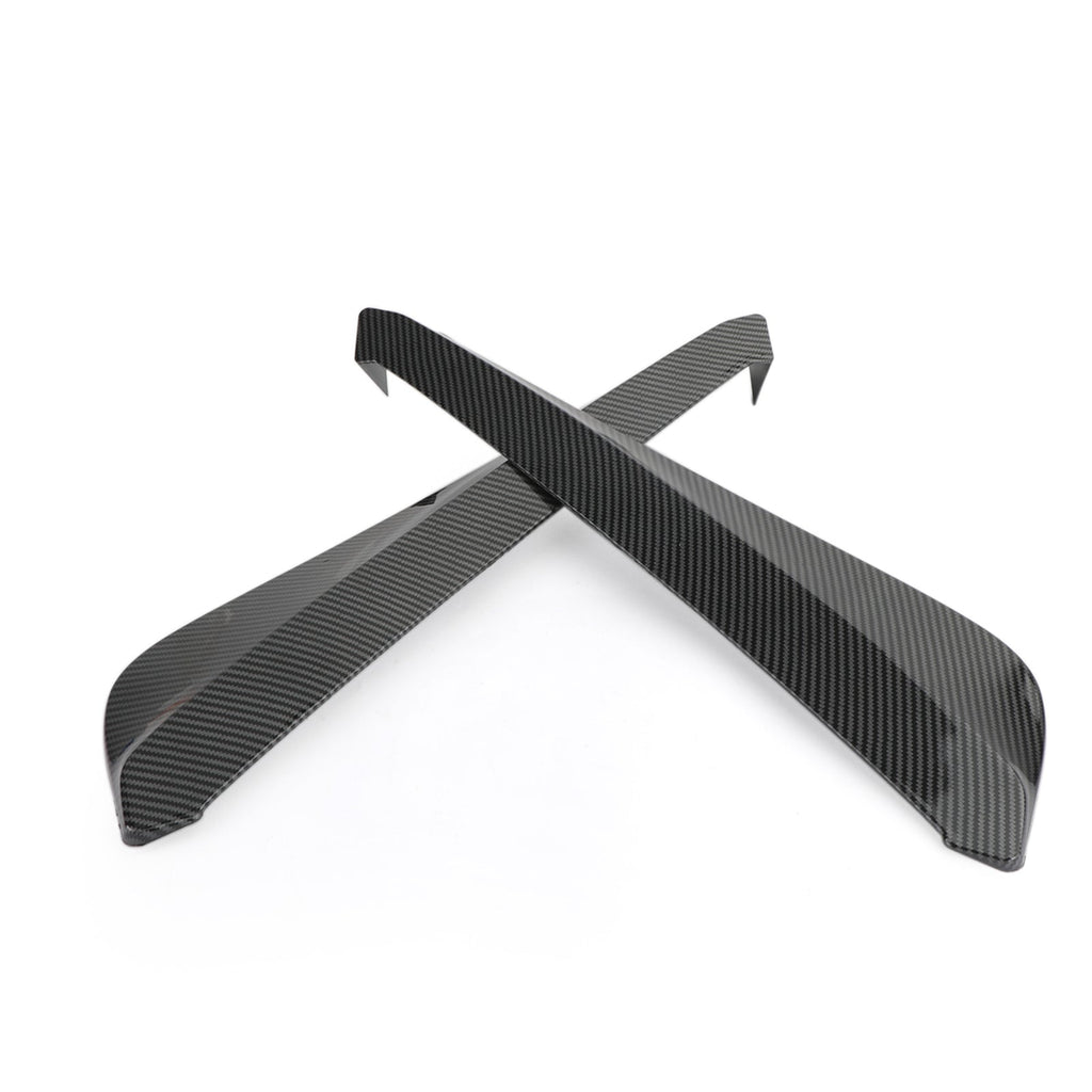 19 Inch Rear Bumper Canard Fin Splitter Diffuser Valence Spoiler Lip Carbon Fiber Generic