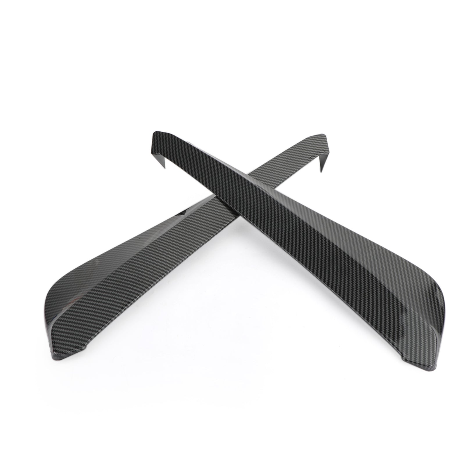 19 Inch Generic Rear Bumper Spoiler Diffuser Canard Splitter Valence Lip Carbon Fiber Finish