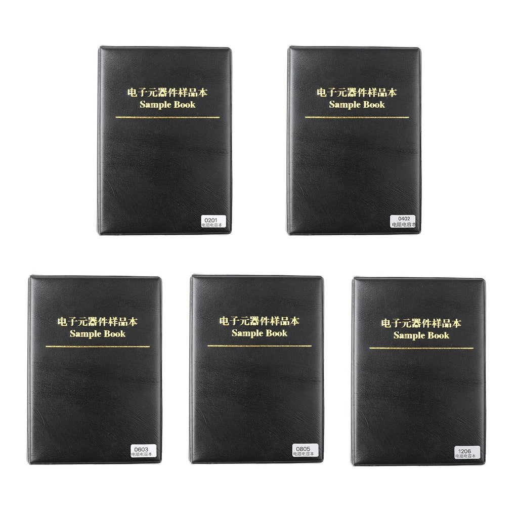 0201 0402 0603 0805 1206 170-Value 1% SMD Resistor and Capacitor Sample Assortment Book