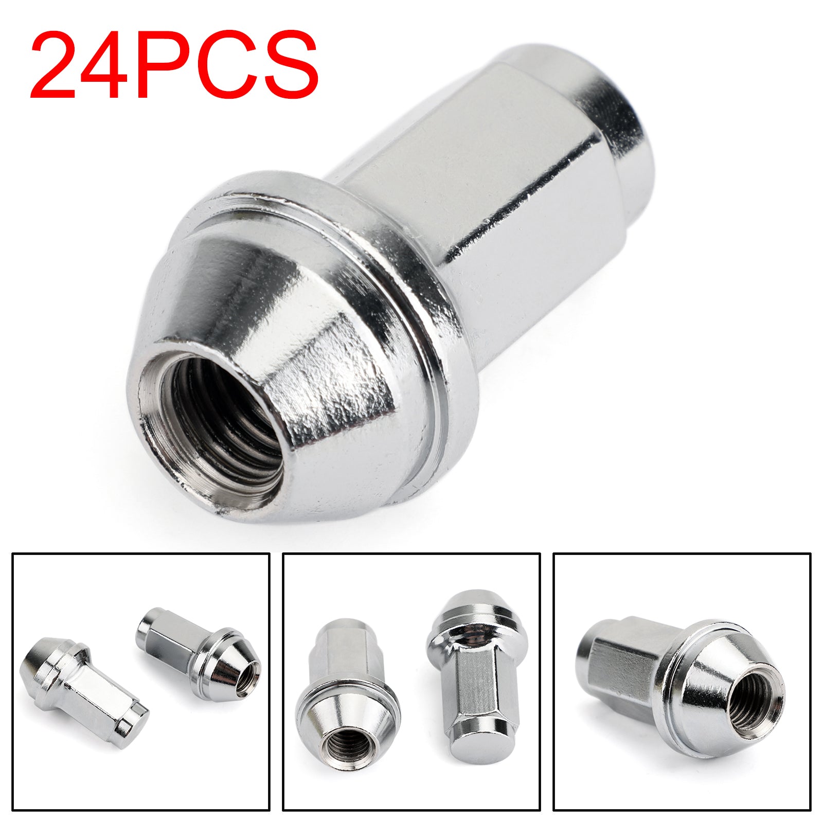 14x2 Carbon Steel Lugs Nuts For Ford F150 Expedition Lug 4L3Z-1012-A 24pcs Generic
