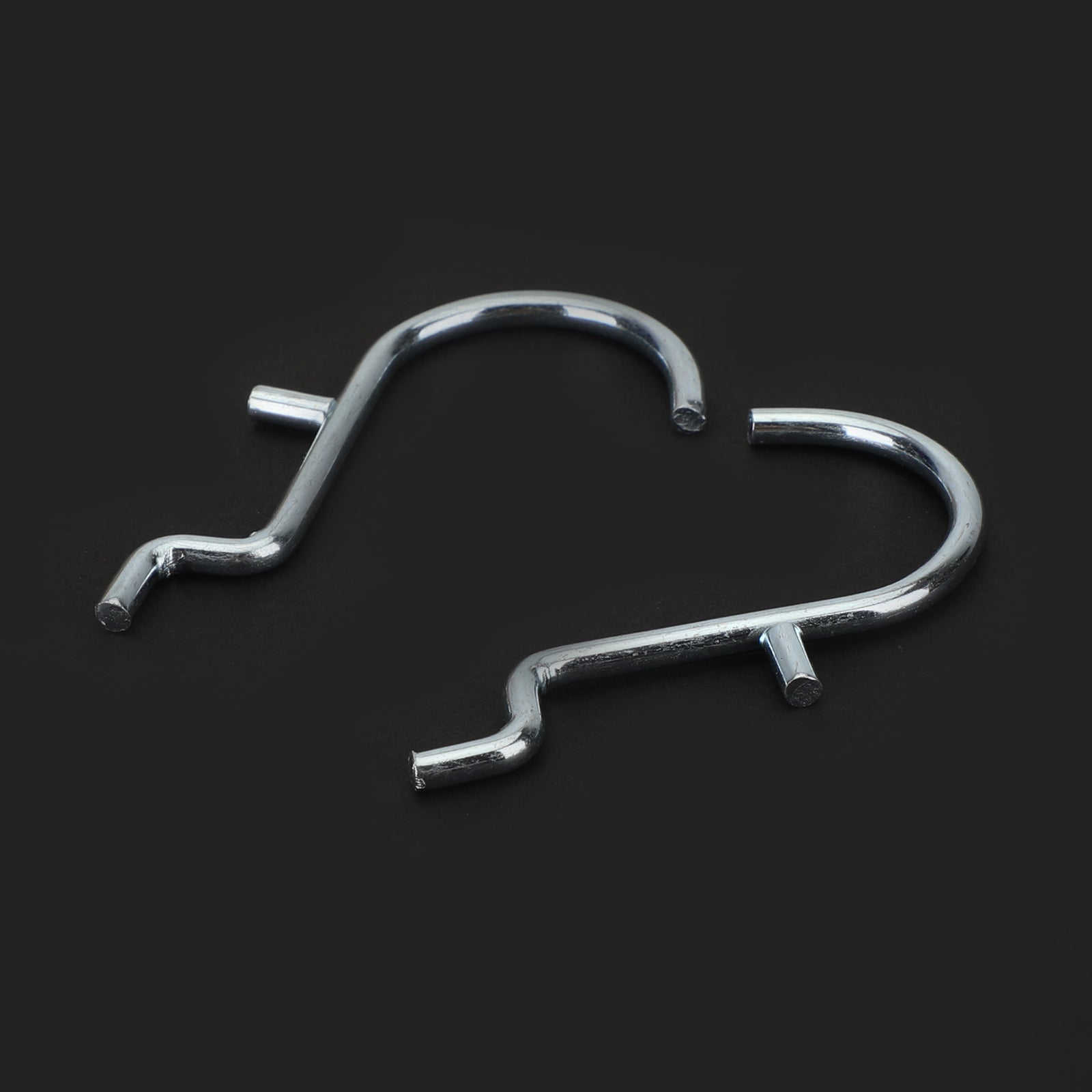 20 Count 1" Large Metal J-Style Pegboard Hooks for Garage Organization 1/8-1/4 Inch