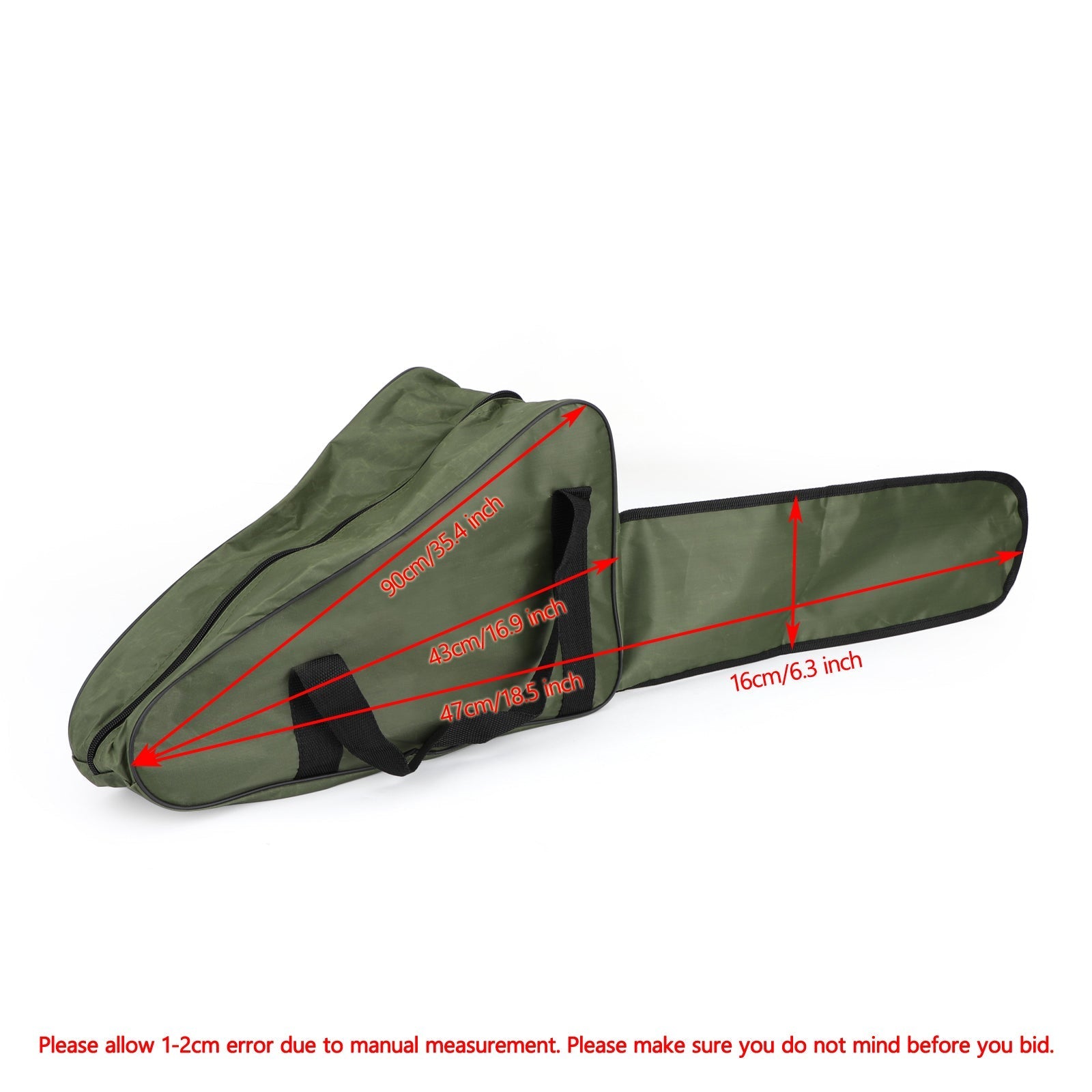 20 Inch Portable Chainsaw Holdall Bag Green Transport Case