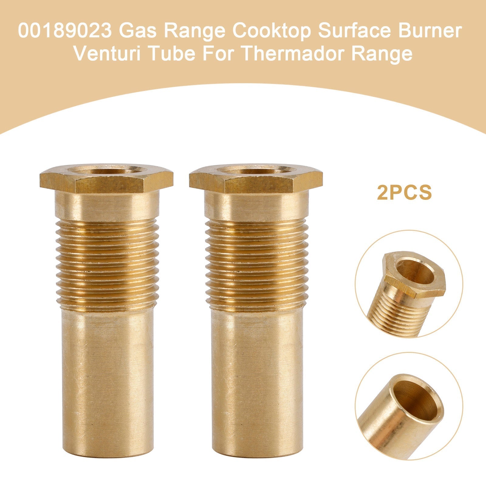 00189023 Thermador Gas Range Venturi Tube Surface Burner Element Kit 2 Piece