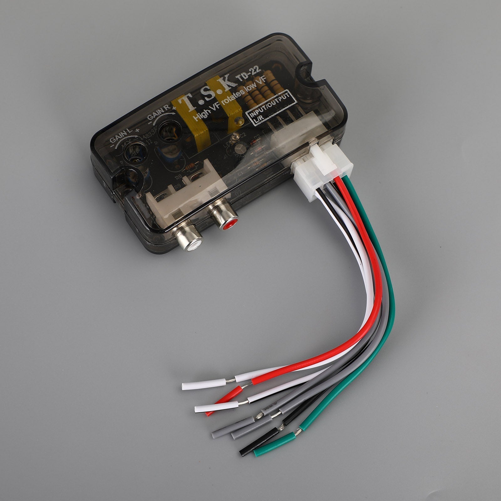 RCA Stereo High to Low Level Converter 12V TD-22 Speaker Adapter
