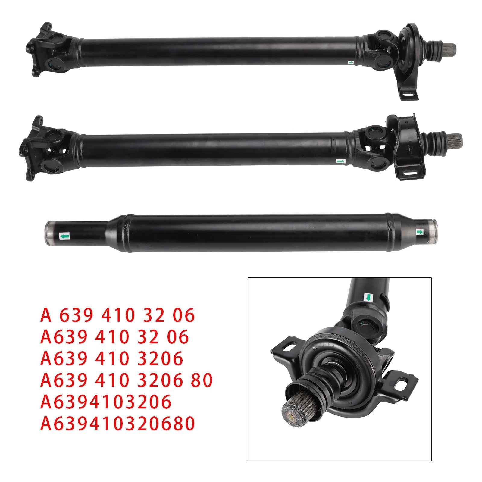 03.1997-07.2003 MERCEDES-BENZ VITO Kasten (638) 114 2.3 (638.034, 638.094) 105/143 Propshaft Drive Shaft 2211mm Length 6394103206