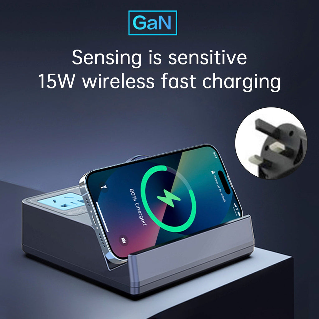 140W PD100W Fast Wireless Smart Charging Station Socket for Notebooks and Quick Charge Enabled Vehicles