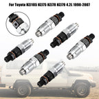 Toyota HZJ Series 6-Piece Fuel Injector Set 23600-19075 for 1990-2007 Models