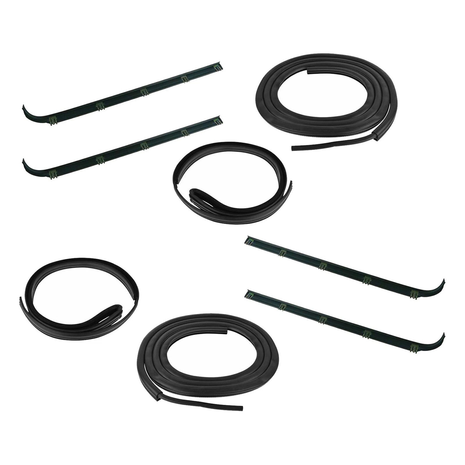 1997 Ford F250 Front Door Weatherstrip and Window Sweep Seal Kit 8PC