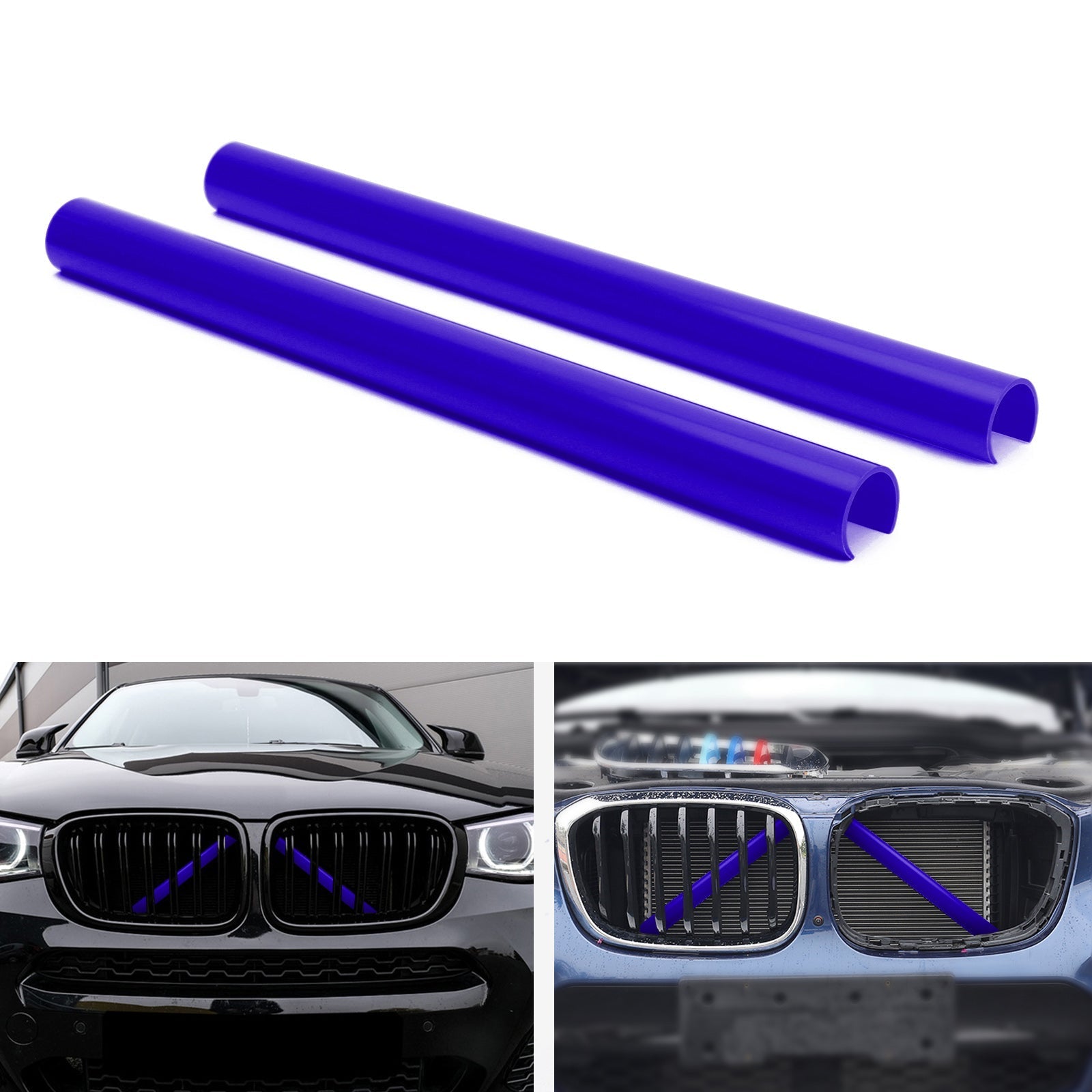 BMW F25 F26 Support Grill Bar V Brace Wrap in Blue Generic