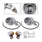18 LED Chrome Motorcycle Headlight Spotlight with Universal Color-Changing Switch