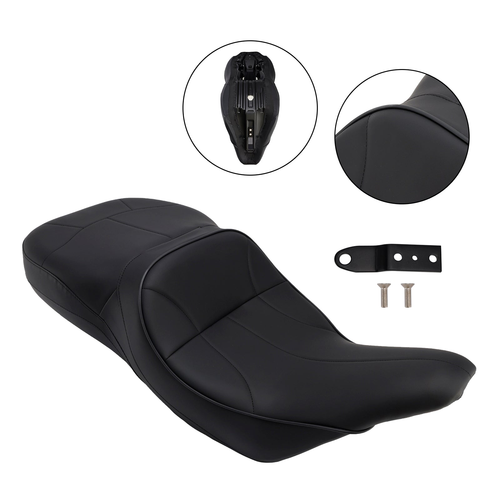1997 to 2007 Road King Touring Motorcycle Complete Cushioned Rider Passenger Seat
