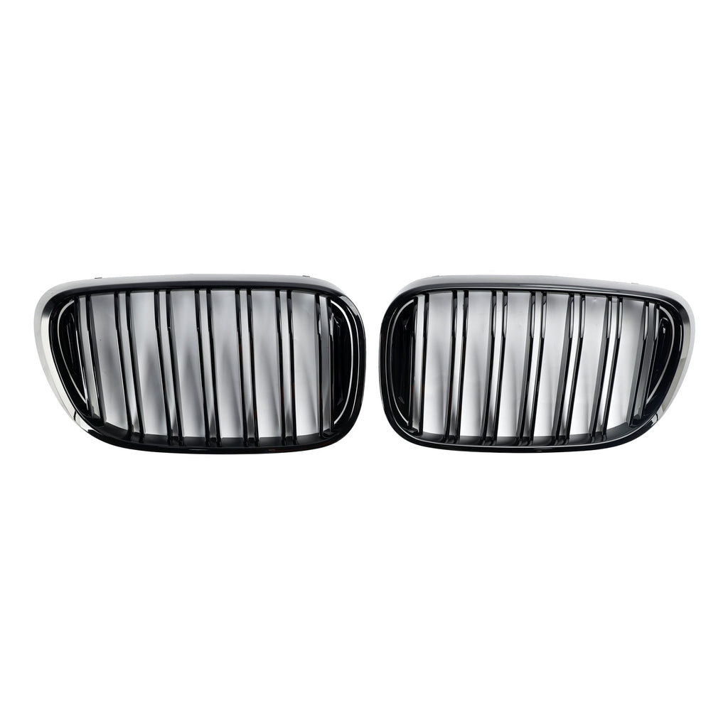 Black 2-Slat Front Kidney Grille for BMW 7 Series G11 Pre-Facelift Sedan 2015-2019