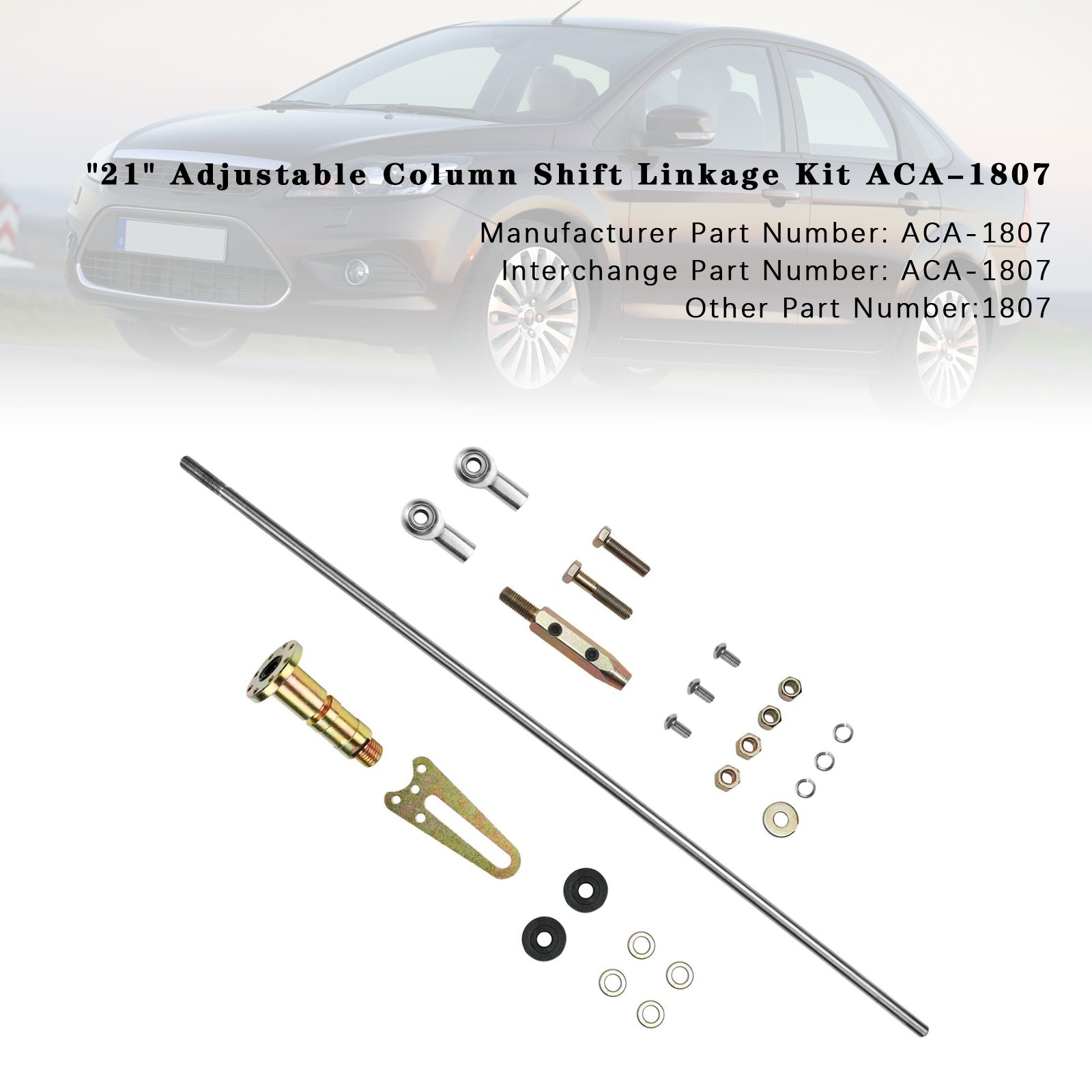 21 Inch Adjustable Column Shift Linkage Assembly for 1980-1987 Lincoln Continental and Mark VI ACA-1807