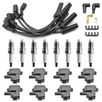 Ignition Coil with Spark Plugs and Wires for 2001-2002 Chevy Silverado 2500 Sierra 3500 HD Express G3500 8.1L V8 D580 UF192