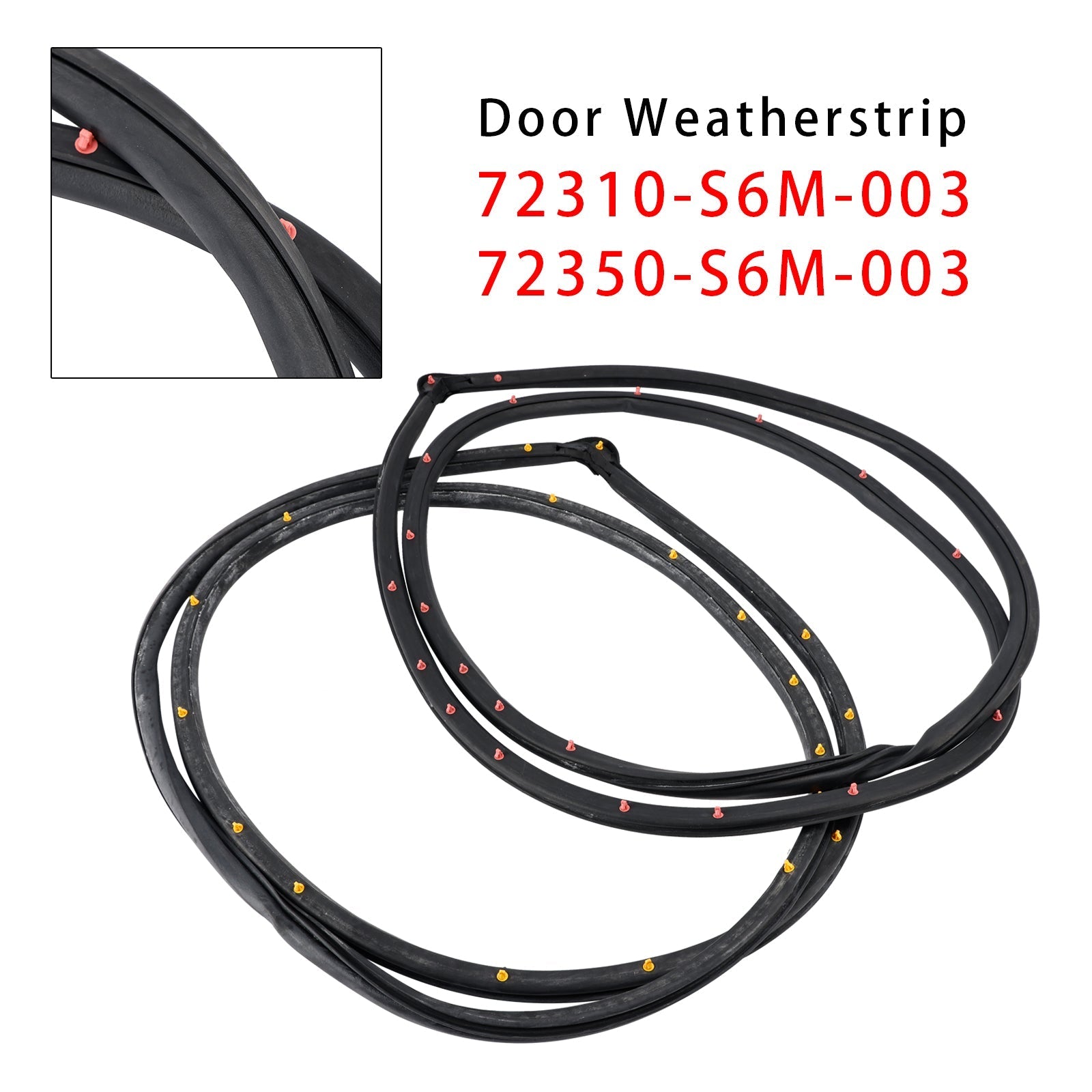 2002-2006 Honda Integra Acura RSX DC5 Front Door Weatherstrip Set RH LH 72310-S6M-003