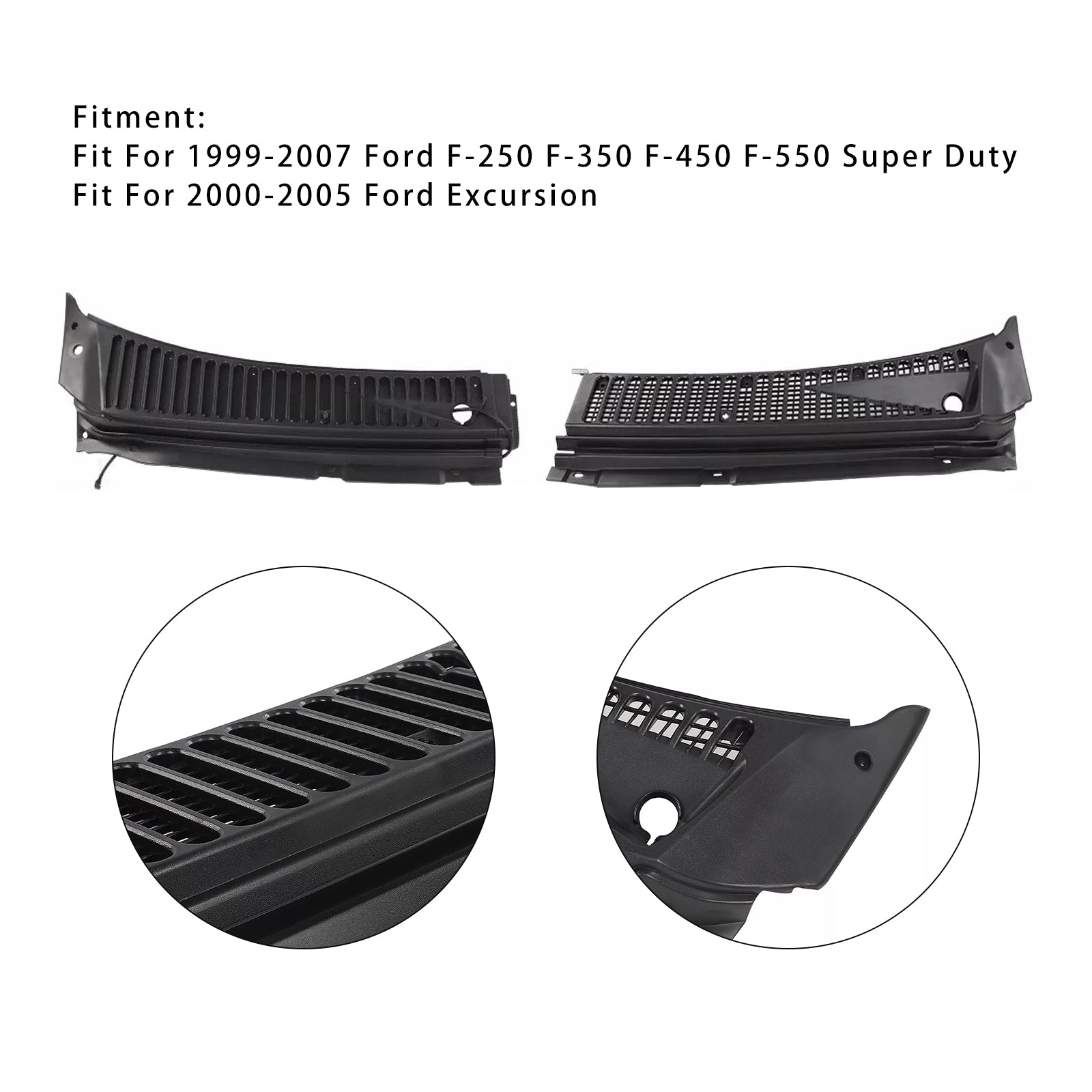 Genuine Ford Excursion Windshield Wiper Cowl Ventilation Grille 3C3Z25022A68