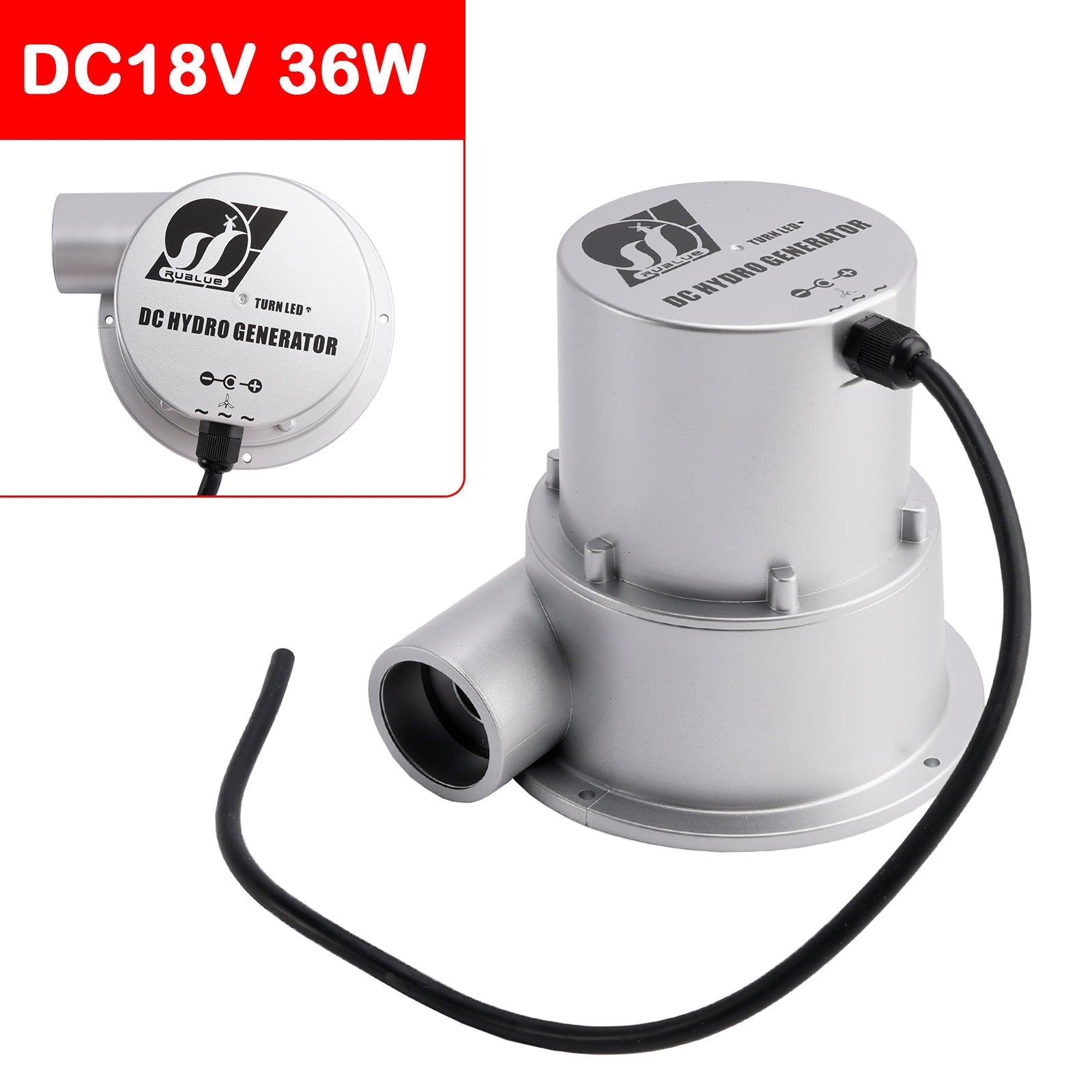 12V Hydroelectric Power Generator with 18V DC Brushless Motor 36W 50W High Efficiency