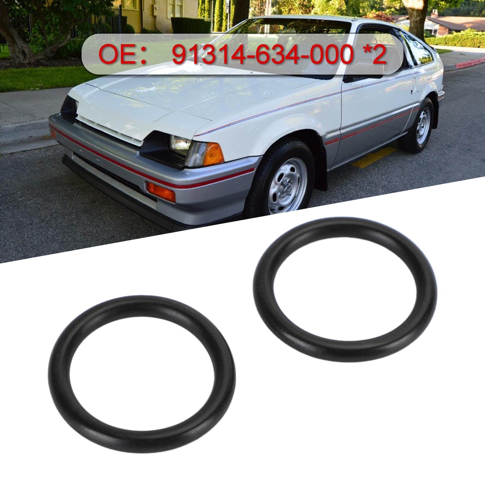 Coolant Line O-ring Gasket Set 91314-634-000 for Honda Civic Accord CRX Generic