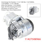 11427508966 Oil Cooler Filter Assembly for BMW 3 Series 1997 to 2013