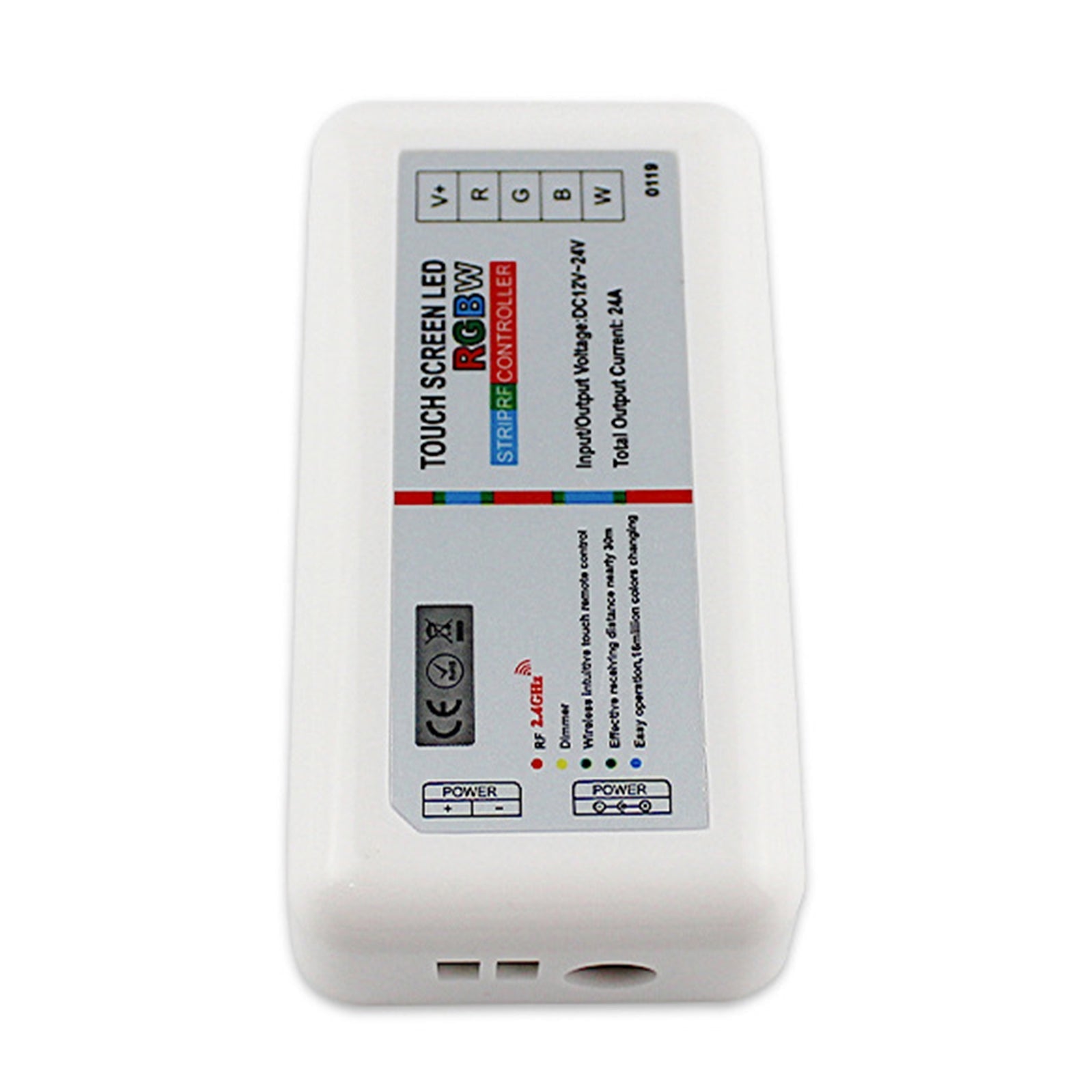DC 12-24V RGBW LED Strip Lights 2.4G Touch Remote Controller