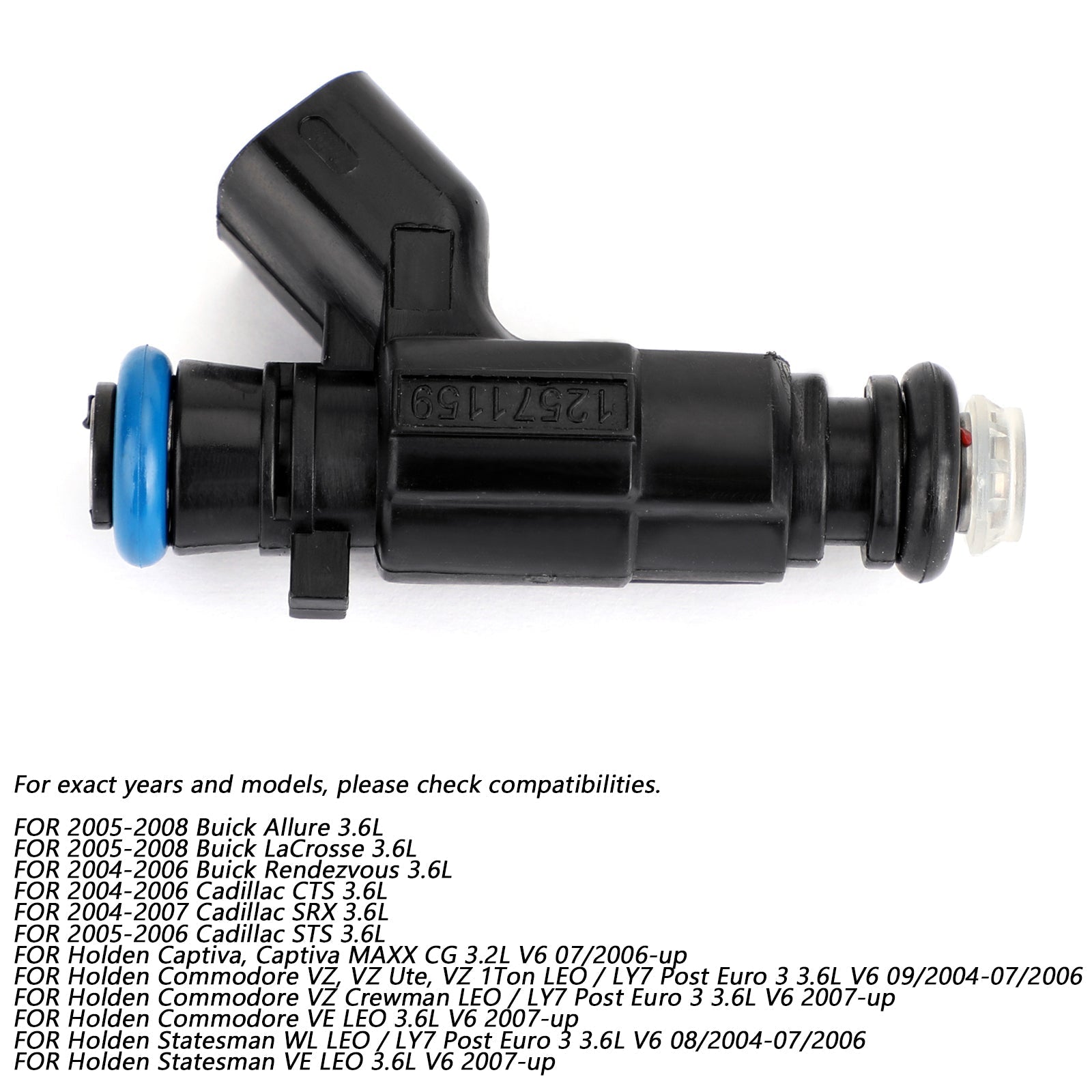 Durable Fuel Injector Assembly 0280156131 for Cadillac Buick 3.6L Engines 12571159
