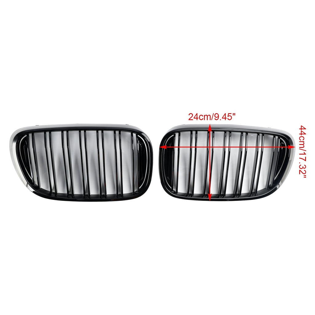BMW 7 Series G11 Long-Wheelbase Pre-Facelift 2-Slat Black Front Kidney Grille 2015-2019