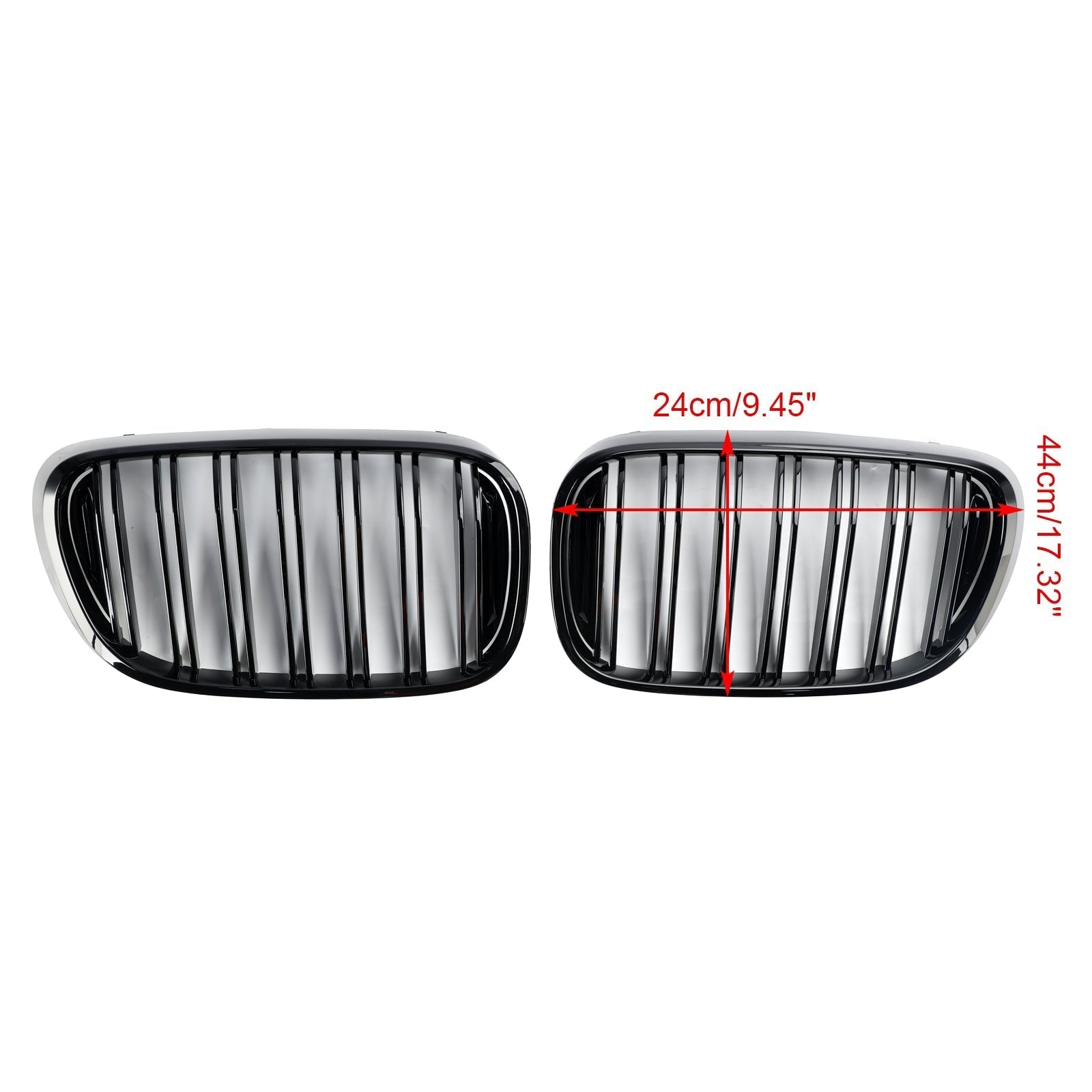 Black 2-Slat Front Kidney Grille for BMW 7 Series G11 Pre-Facelift Sedan 2015-2019