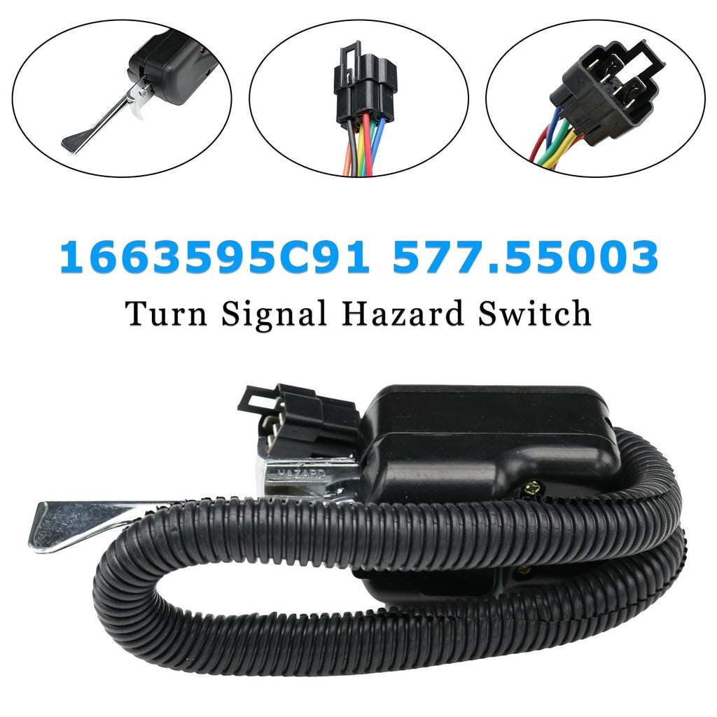 Turn Signal Hazard Switch 577.55003 1663595C91 Compatible with Paccar Trucks