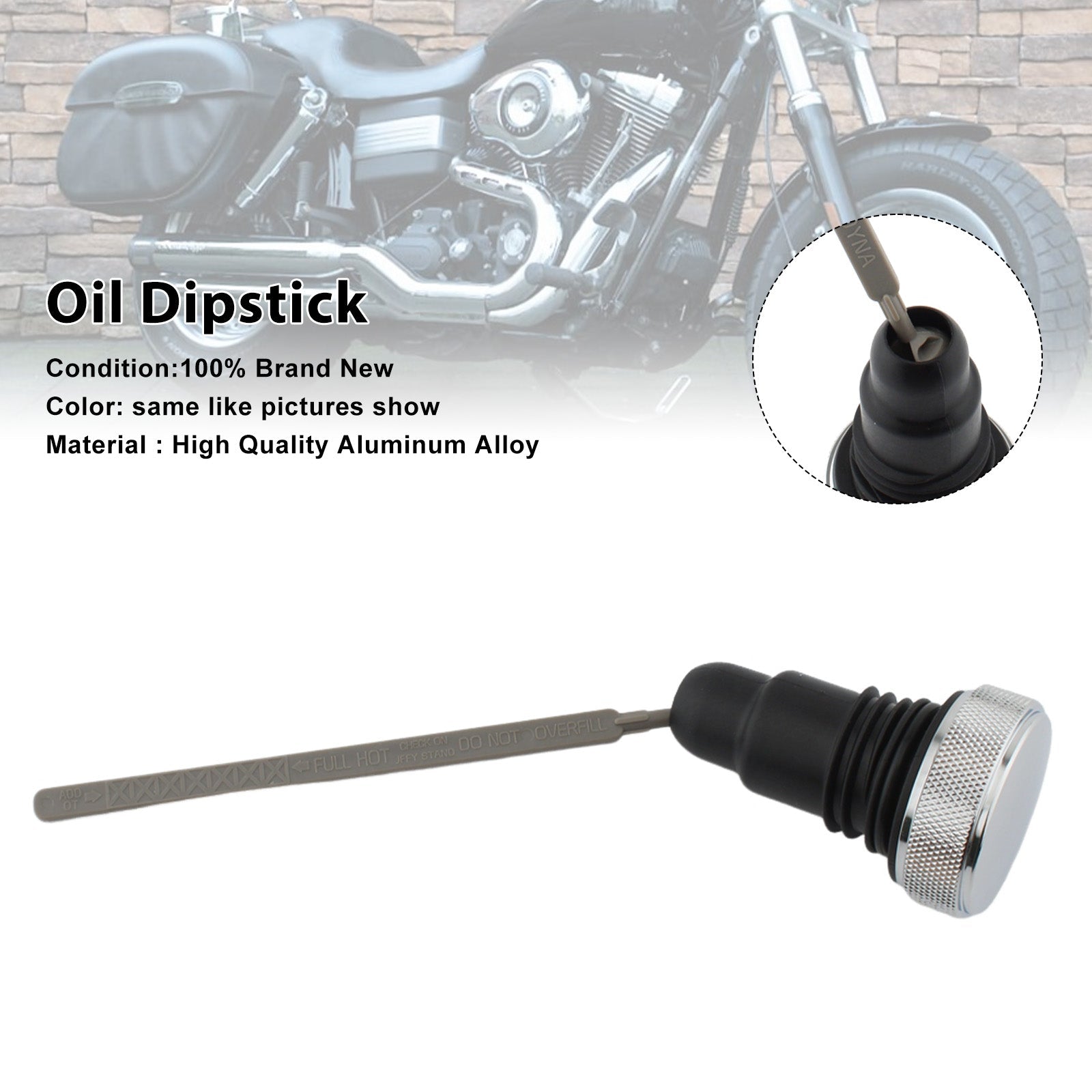 0710-0153 FXD Dyna Engine Oil Dipstick Cap Plug 2006 to 2017