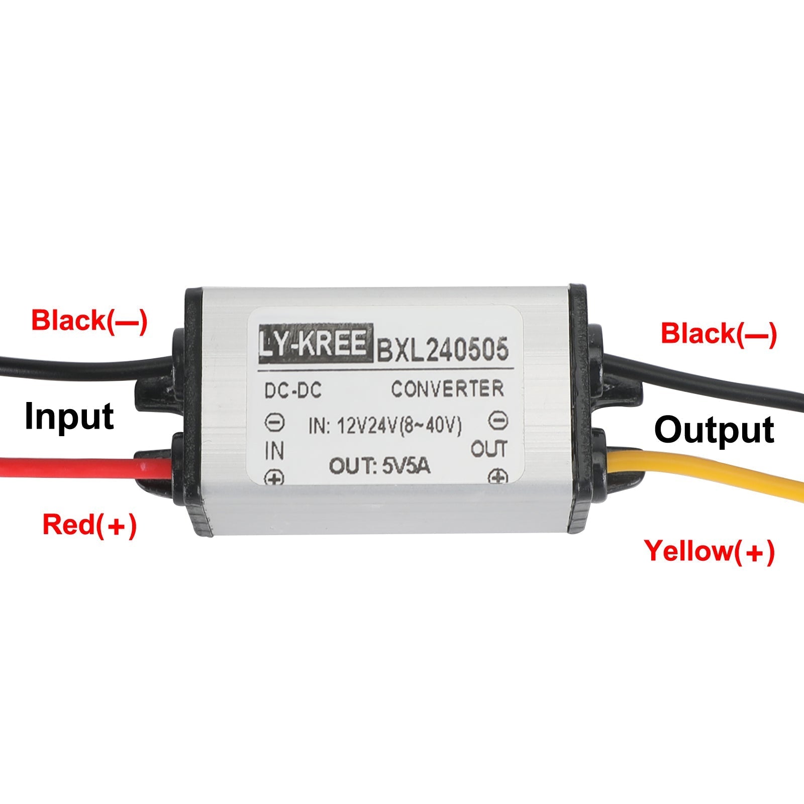 Waterproof Buck Converter 12V 24V Input to 5V 5A 25W Power Module