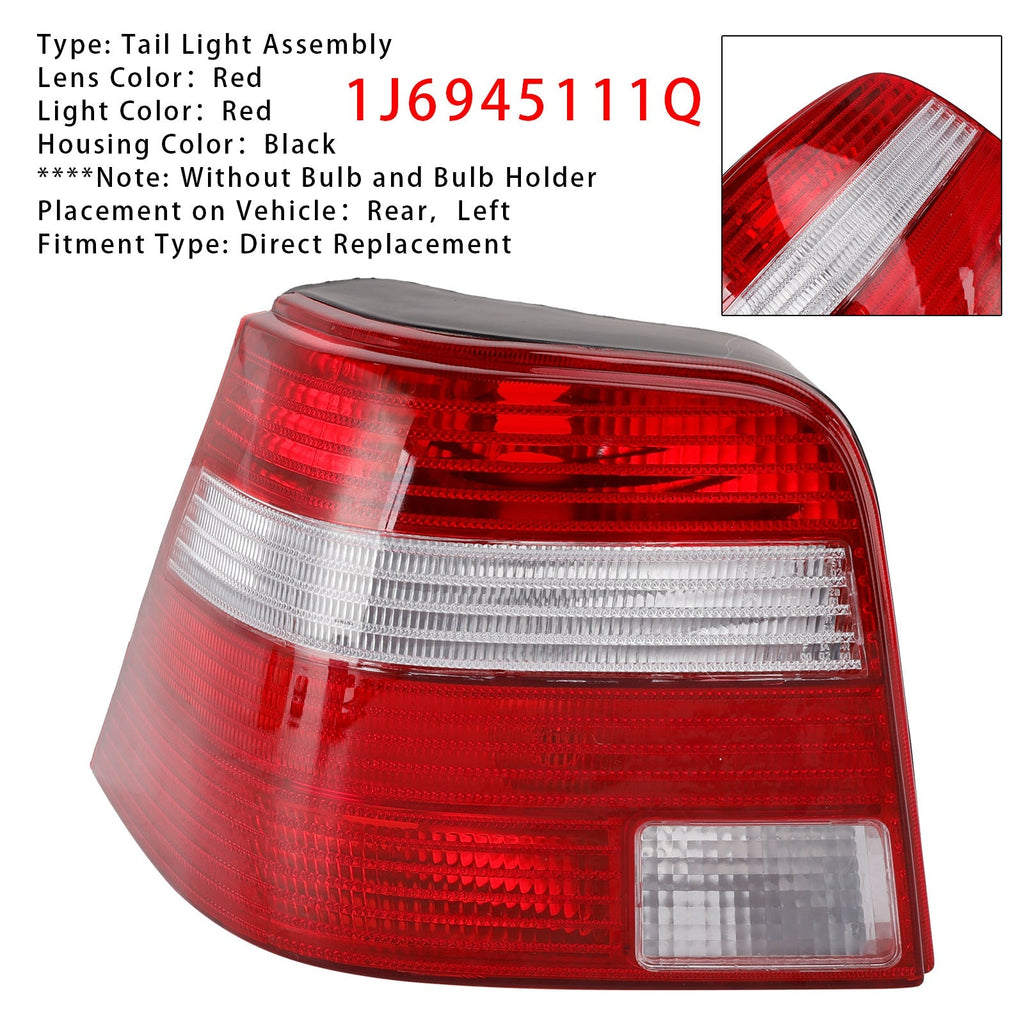 VW Golf Fourth Generation 1997-2005 Hatchback Left Rear Tail Light 1J6945111Q