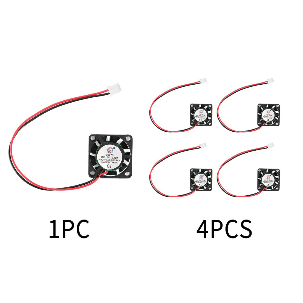 25x25x7mm 2-Pin 5V Brushless Automotive Cooling Fan Blower 2507S