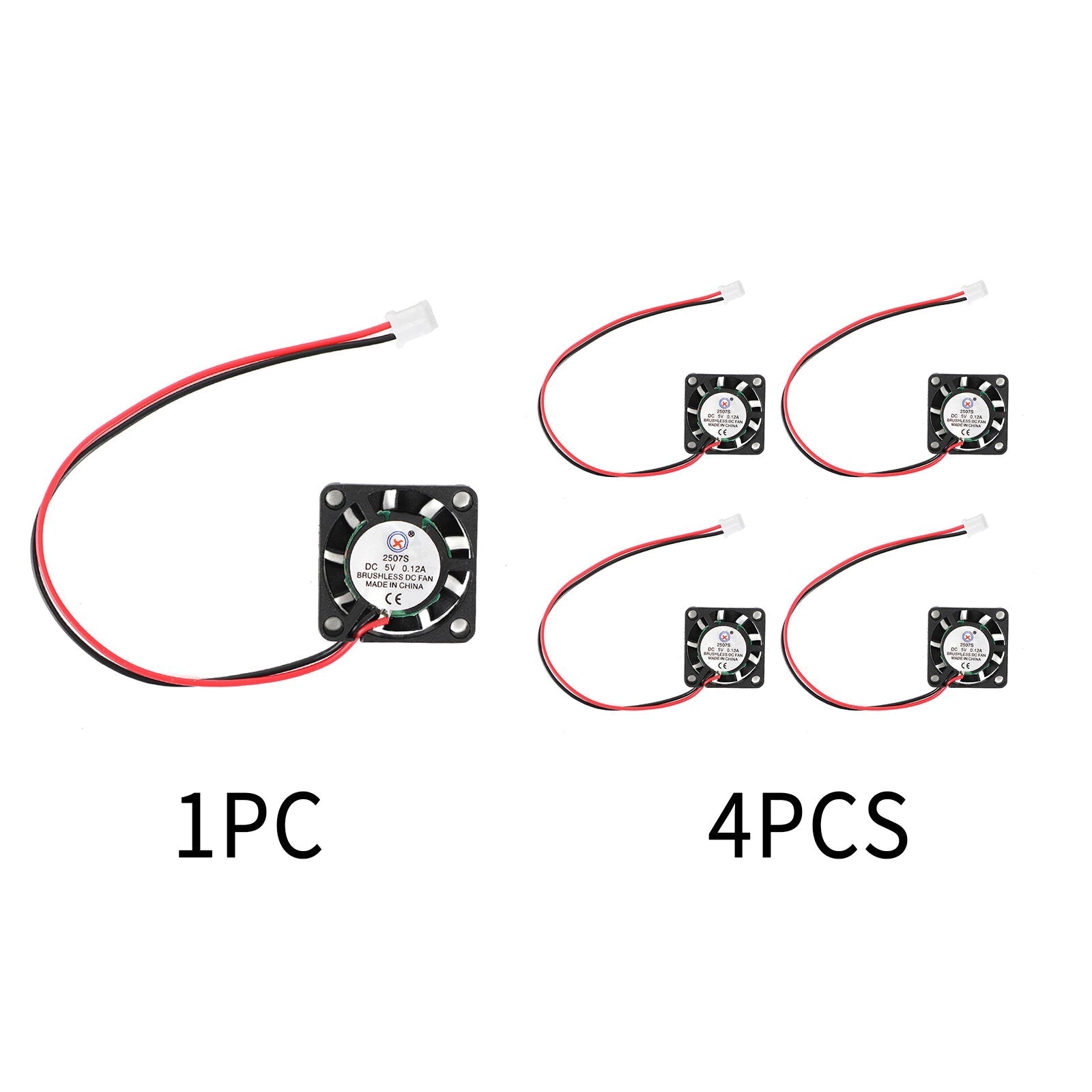 25x25x7mm 5V 0.12A Brushless DC Blower Fan 2 Pin 2507S Automotive Cooling