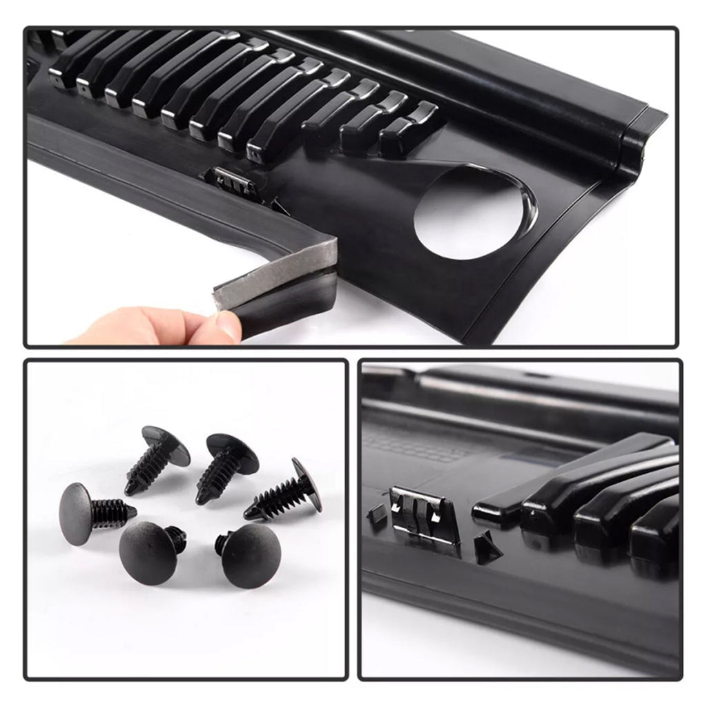 Ford Mustang GT Bullitt 2001 Driver and Passenger Side Windshield Wiper Cowl Panel Grille Assembly 3R3Z6302228AAA