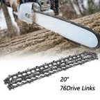 325 Pitch 20'' Chainsaw Saw Chain .058 Gauge 76DL Links Spare Component
