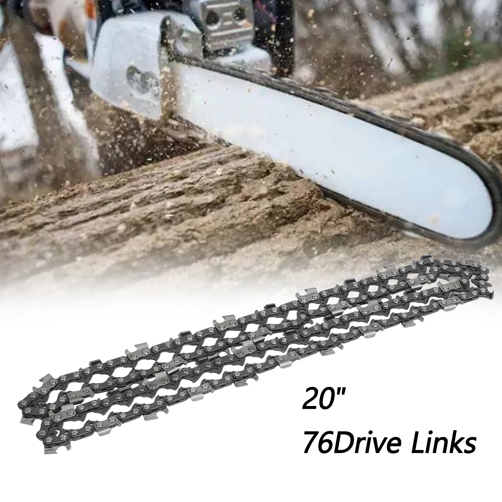 Replacement Chainsaw Chain 325 Pitch 76 Drive Links .058 Gauge 20 Inch