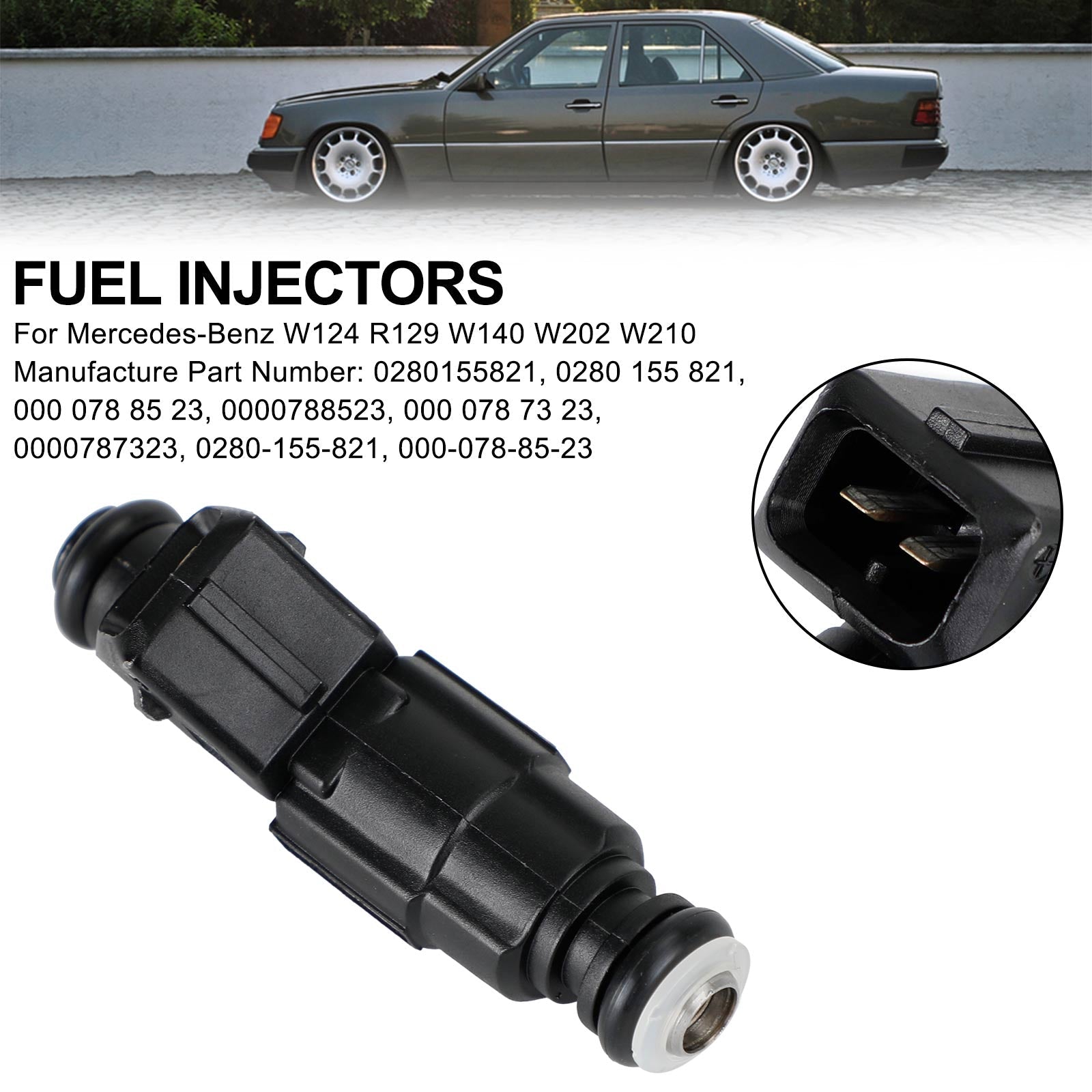 1PCS OEM Fuel Injector 0280155821 Mercedes-Benz W124 W140 W202 W210 R129 Replacement