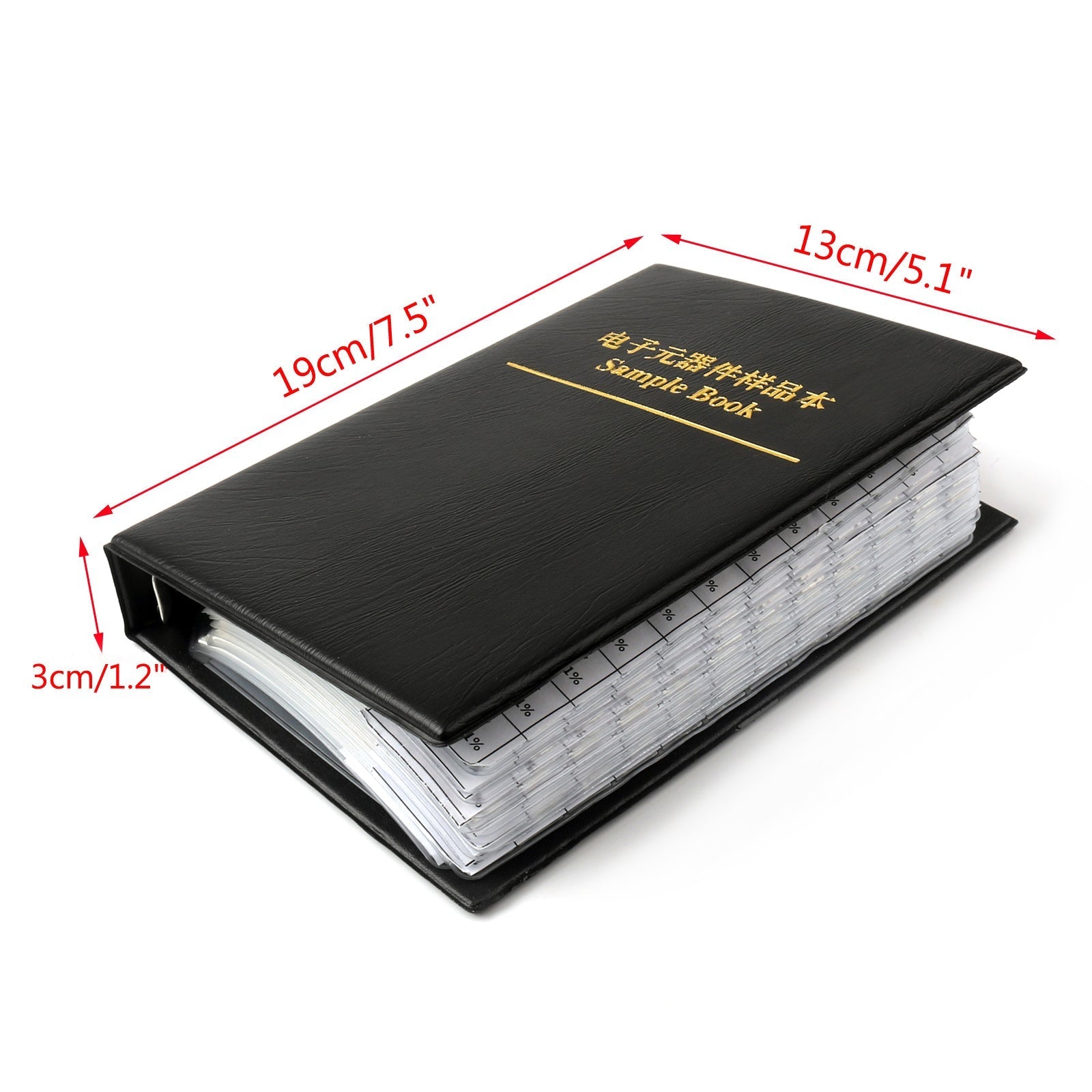 0201 0402 0603 0805 1206 170-Value 1% SMD Resistor and Capacitor Sample Assortment Book