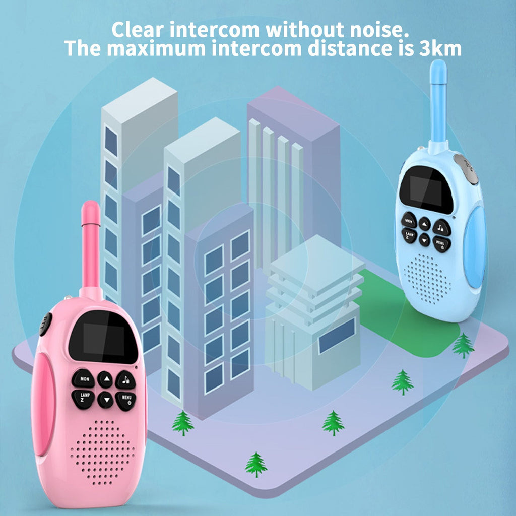2 Pack Children's 22 Channel Two Way Radio Walkie Talkies 3 KM Range Handheld