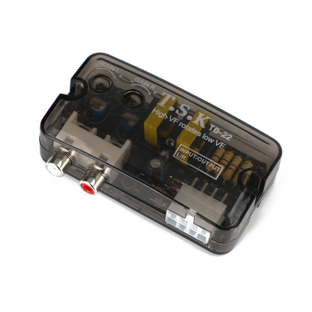 RCA Stereo High to Low Level Converter 12V TD-22 Speaker Adapter