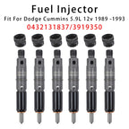 6-Piece Fuel Injector Kit 0432131837 Dodge D250 D350 1989-1993 Cummins 5.9L 12 Valve
