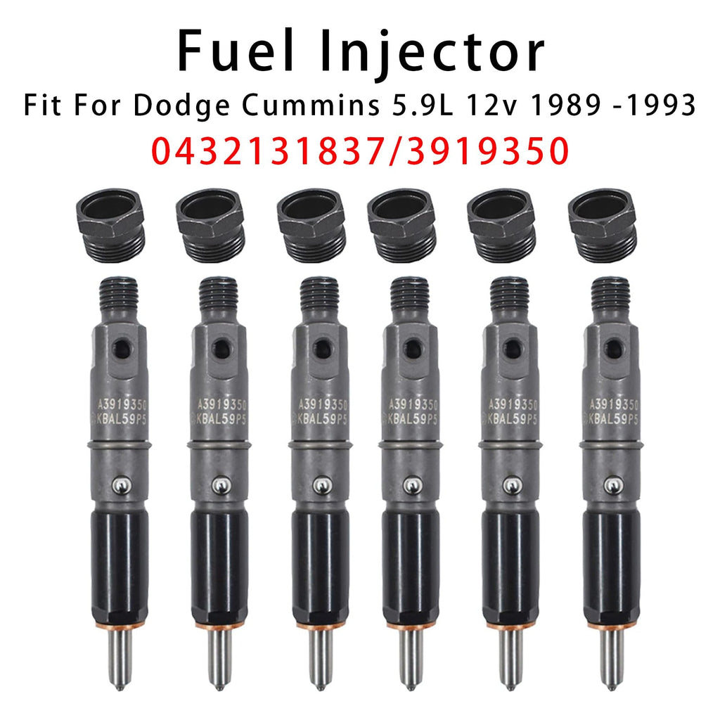 1989-1993 Dodge D250 D350 Cummins 5.9L 12V 6-Pack Fuel Injector Assembly 3919350