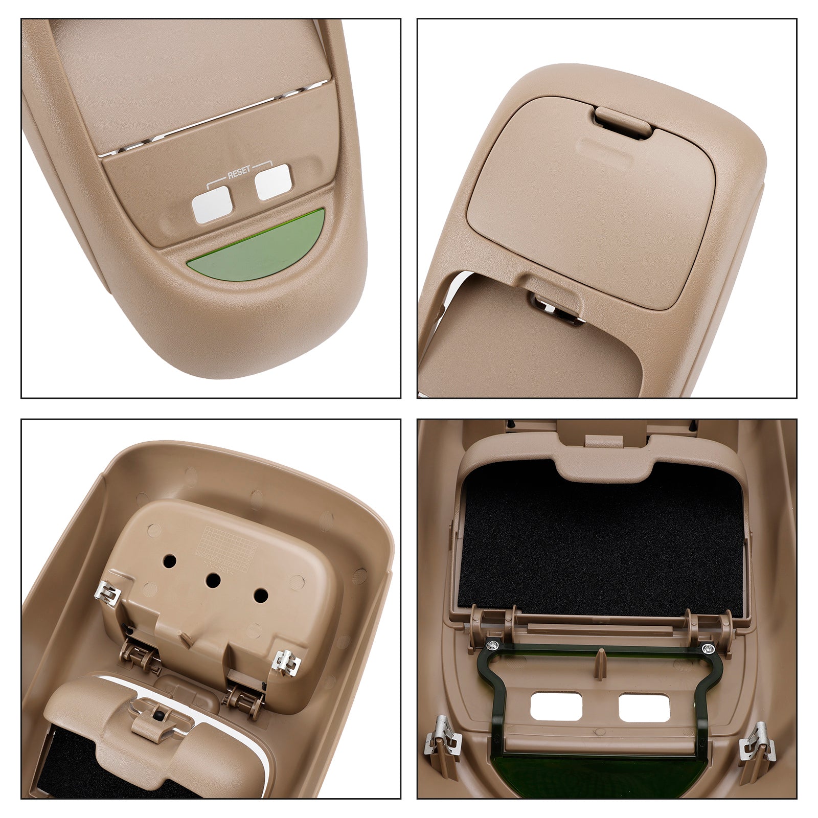Ford Super Duty F250 F-350 F-450 F-550 2002-2004 Overhead Console Assembly Tan without Sunroof