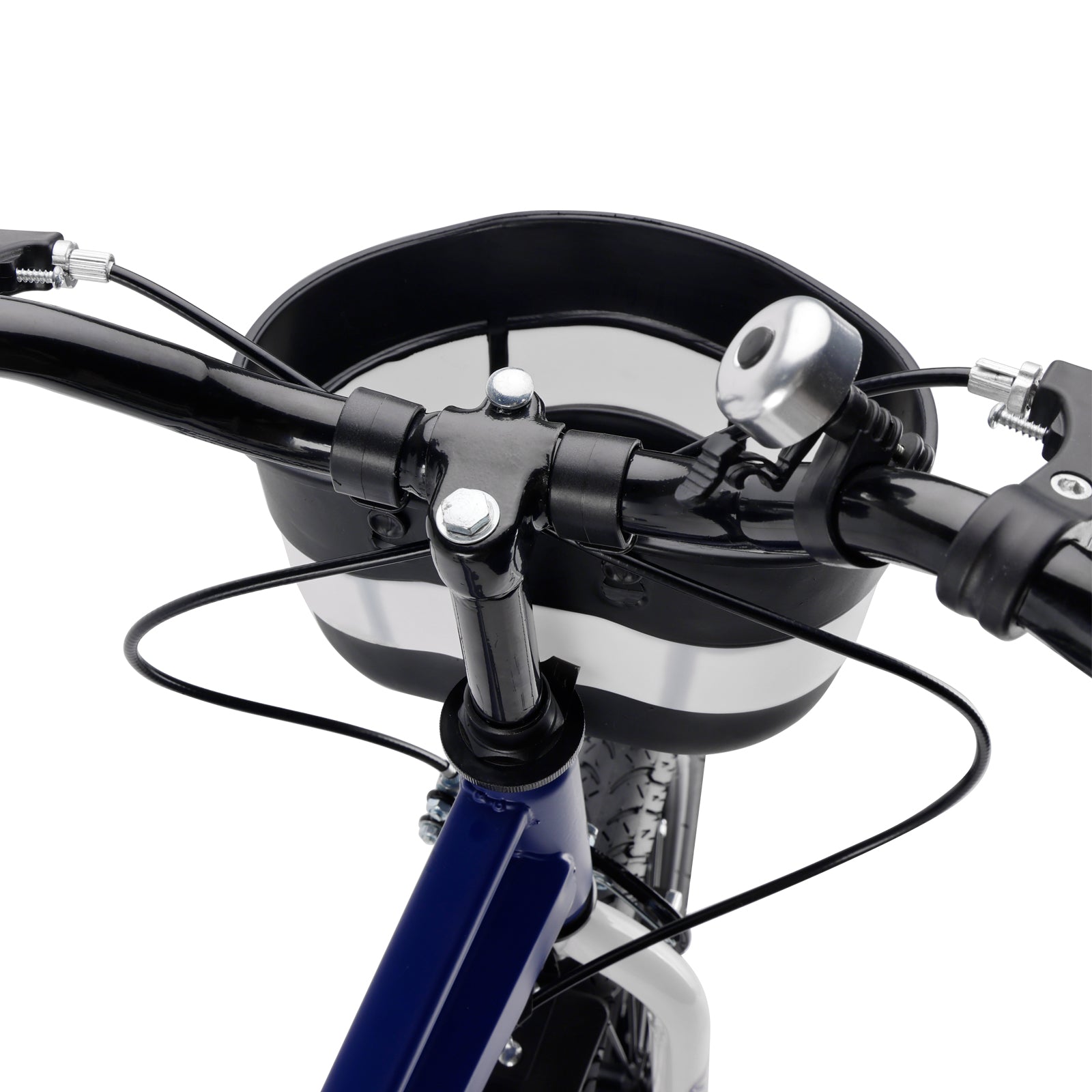 18-Inch Youth Bike featuring Stabilizer Wheels and Luggage Rack - Dark Blue