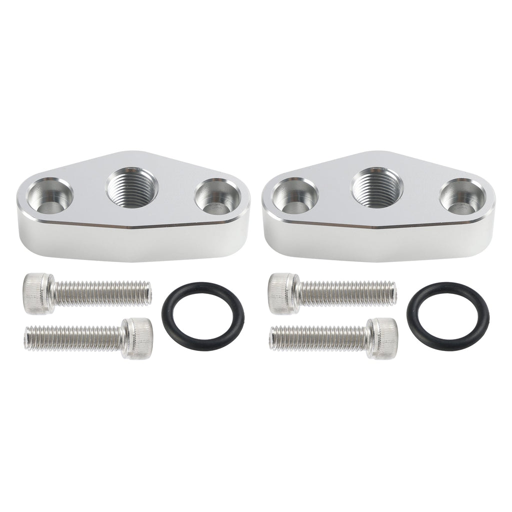 2 Piece Chevy LS M16 x 1.5 Oil Pressure Sensor Adapter Plate 551623