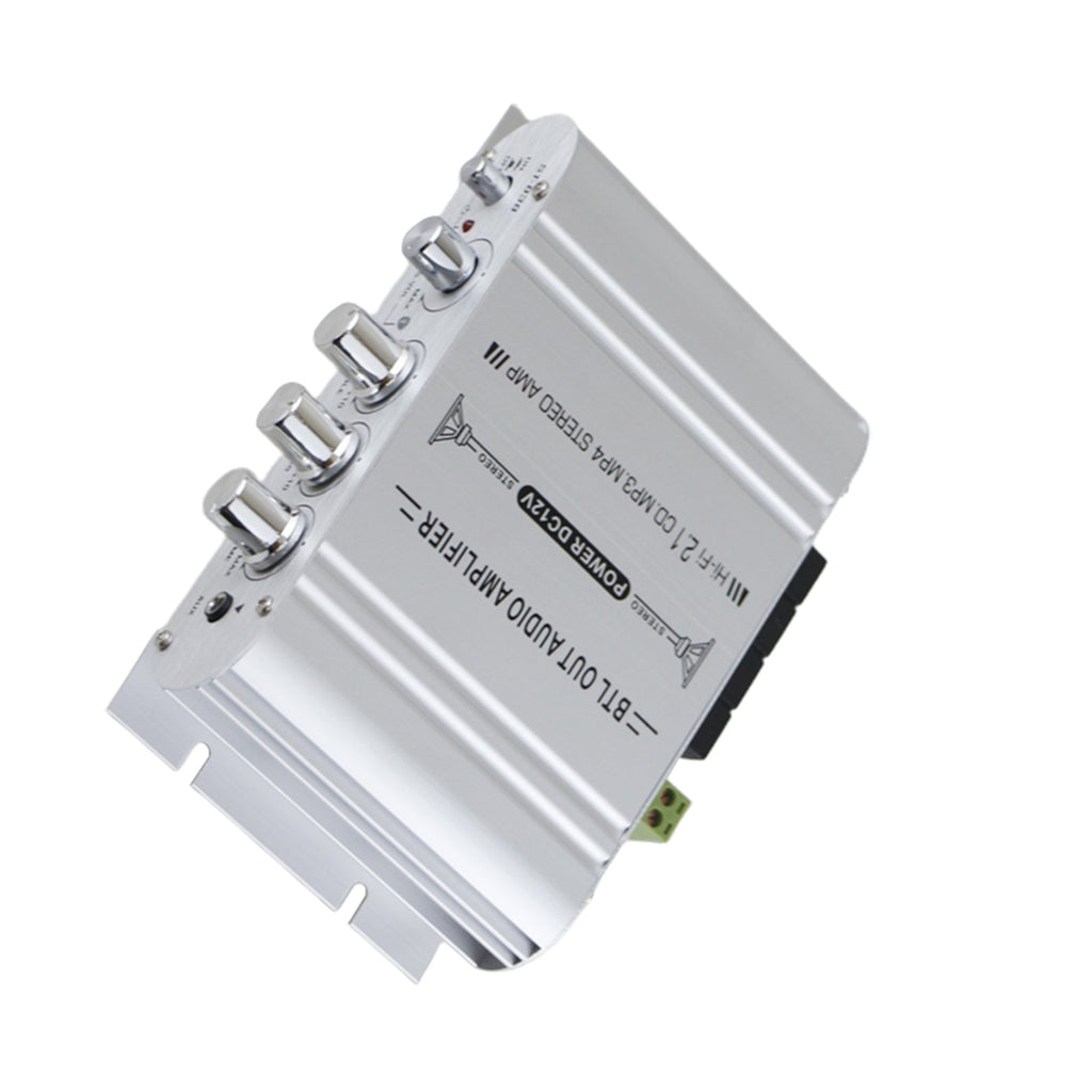 400W 2.1 Channel 12 Volt Car Stereo Amplifier Hi-Fi MP3 Auto Radio Booster CA