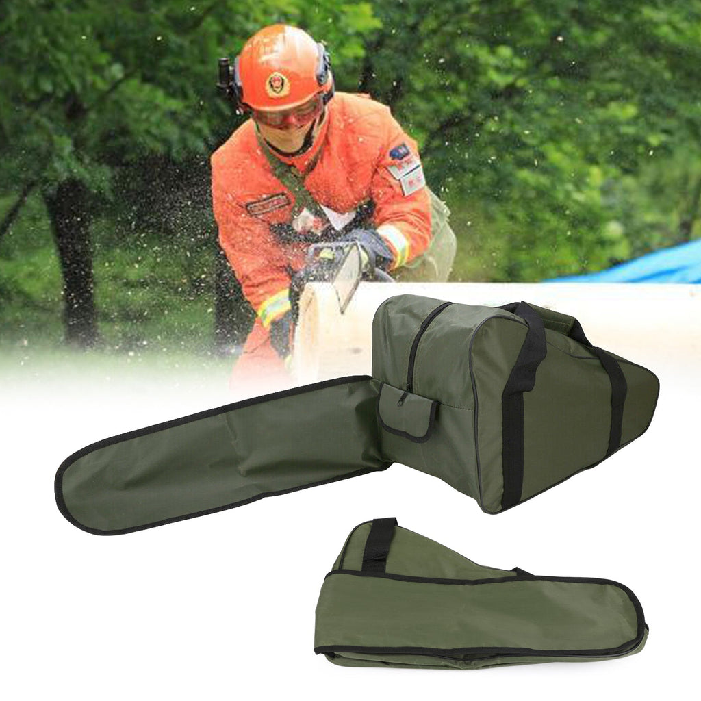 Portable 20 Inch Chainsaw Storage Bag Green Carrying Holdall